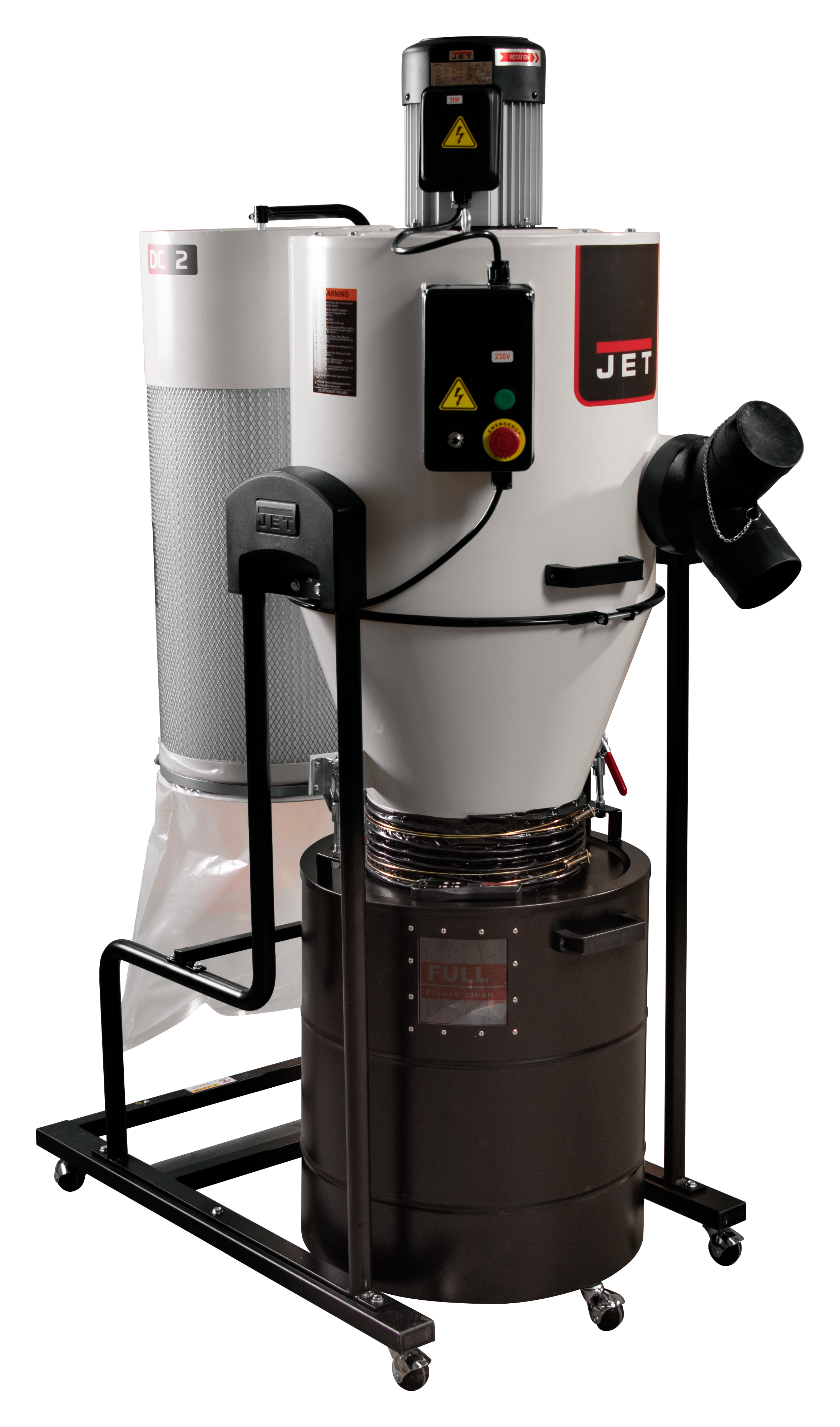 JET JCDC-2 Cyclone Dust Collector, 2HP, 230V Online now
