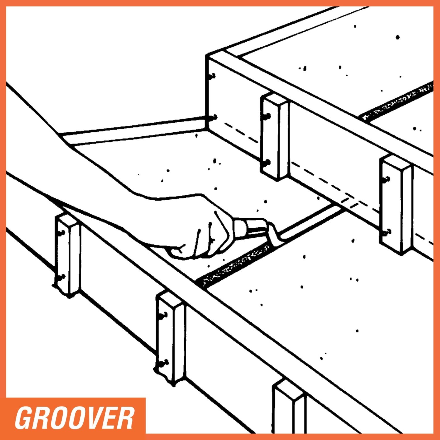 Kraft Tool CF010 Bull Nose Step-Saver Vertical Groover 6″ L x 1/2″ W x 1″ D Online