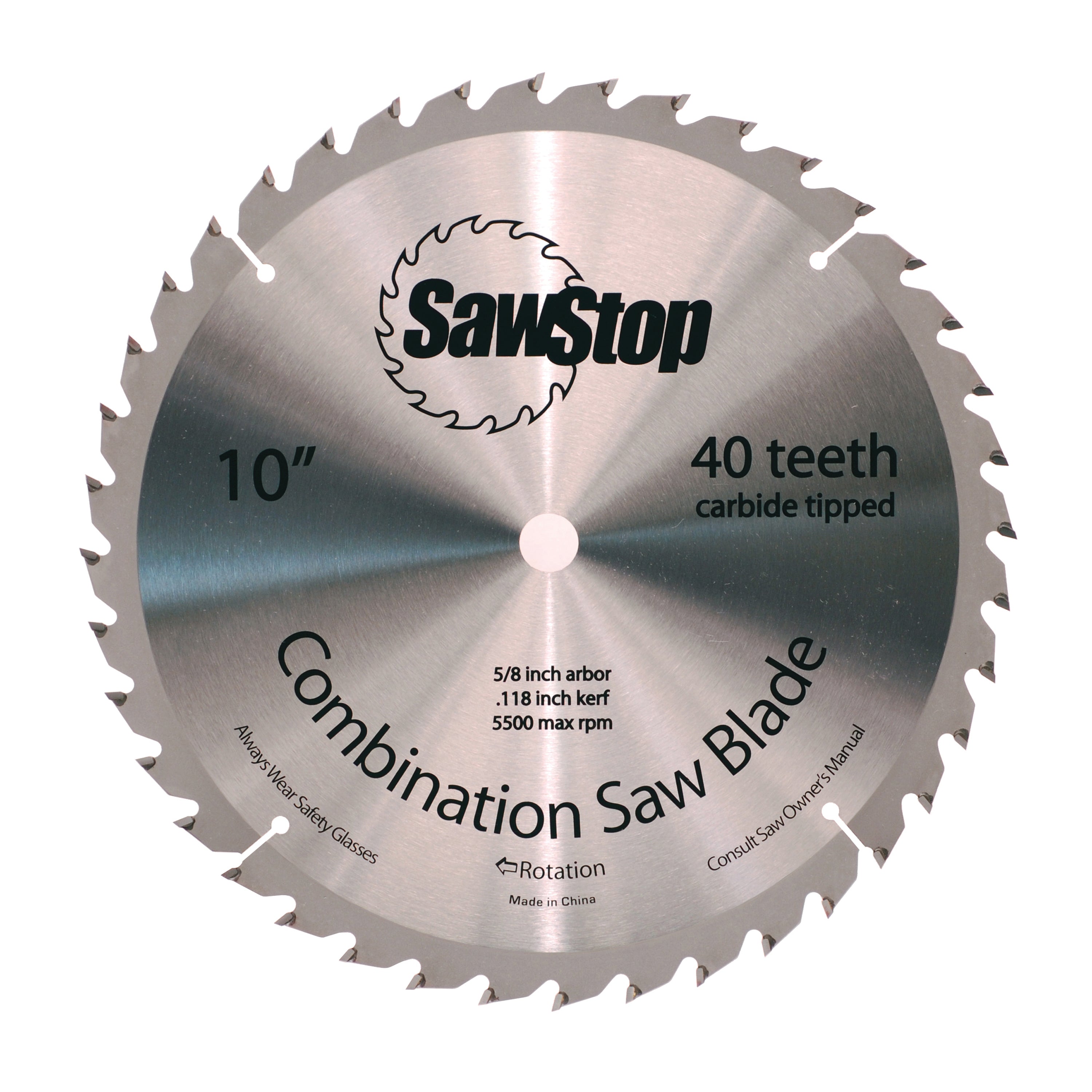 SawStop 10″ 40-Tooth Combination Table Saw Blade Supply