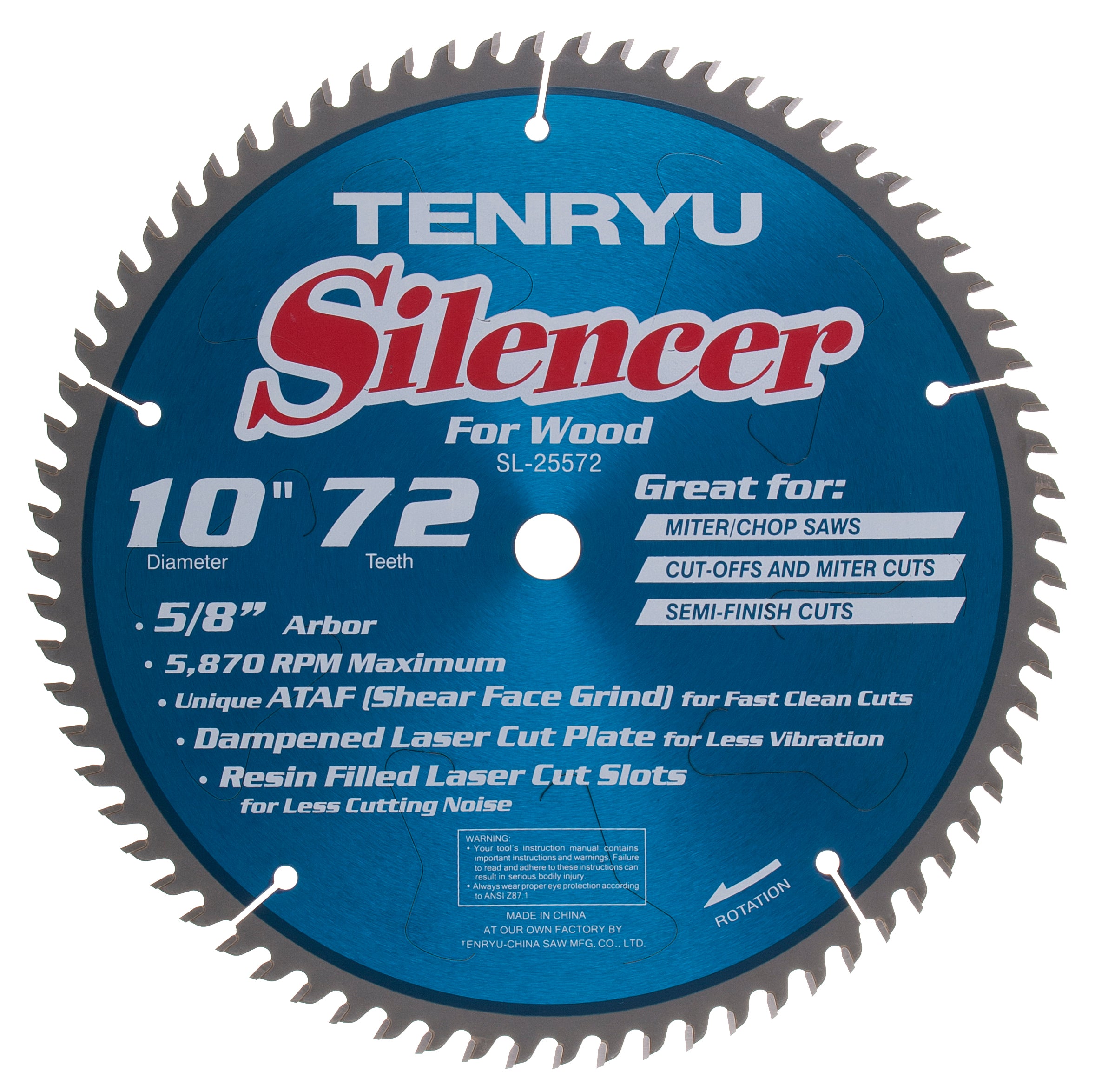 Tenryu Silencer-Series 10″ Diameter Thin Kerf Miter Saw Blades Online Hot Sale