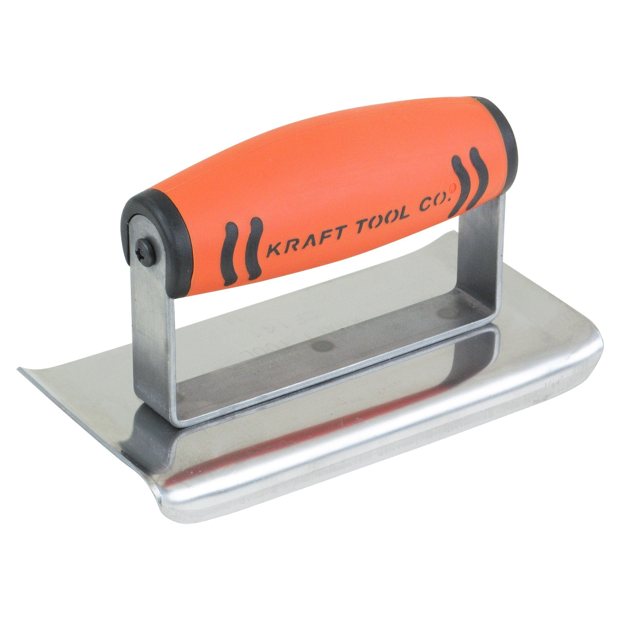 Kraft Tool CF142PF 6″ x 2-1/2″ 1/4″R Stainless Steel Curved Ends Cement Edger with ProForm Handle Online now