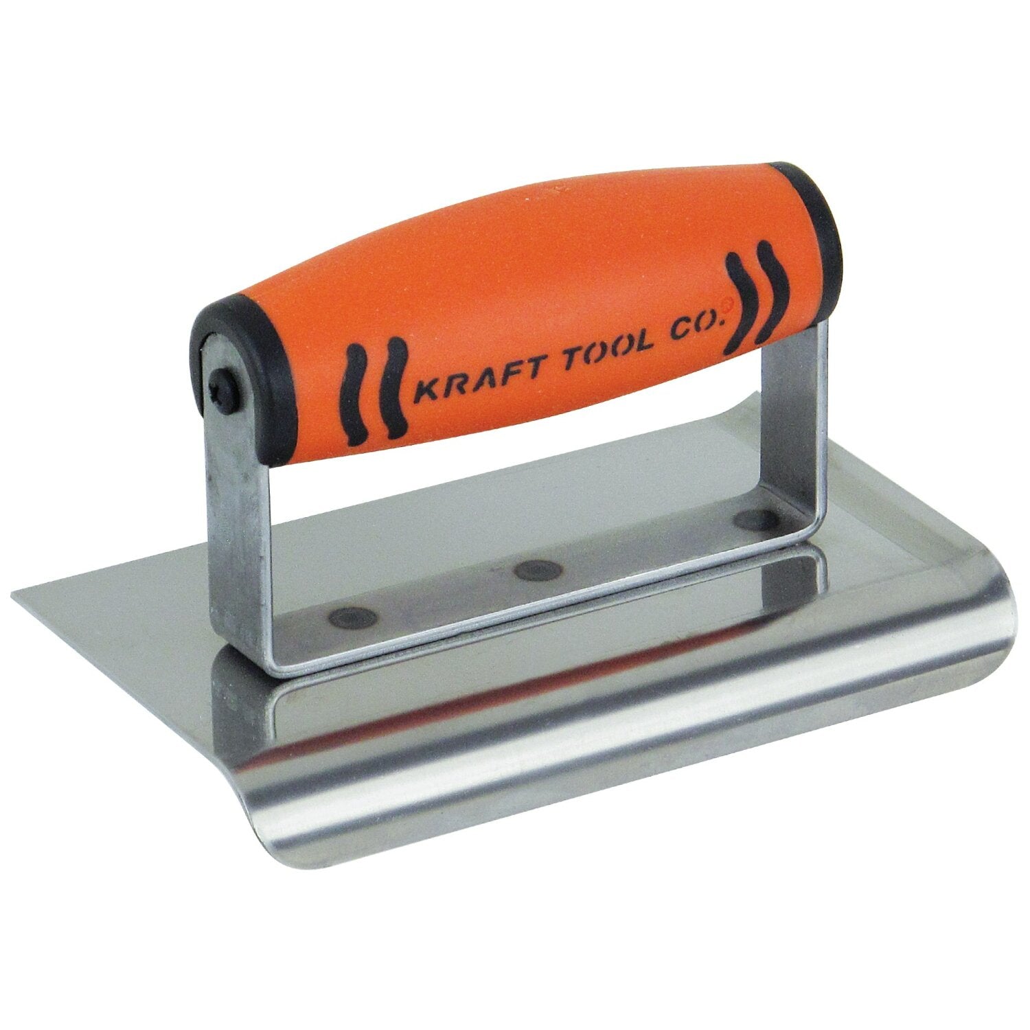 Kraft Tool CF173PFCF 6″ x 4″ 3/8″R Stainless Steel Curved End Cement Edger with ProForm Handle Online Sale