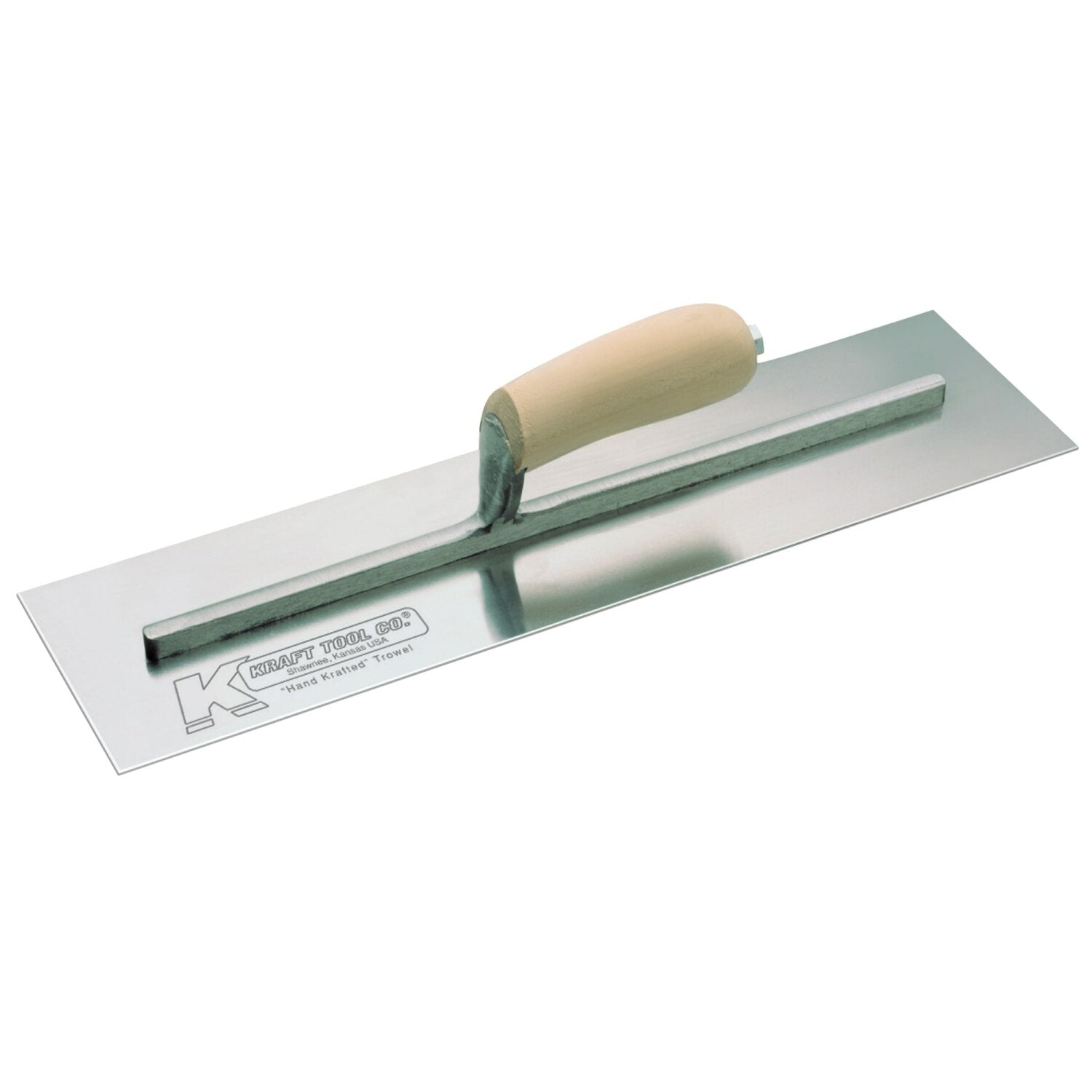kraft Tool CF217C 14″ x 4″ Carbon Steel Cement Trowel with Camel Back Wood Handle Supply