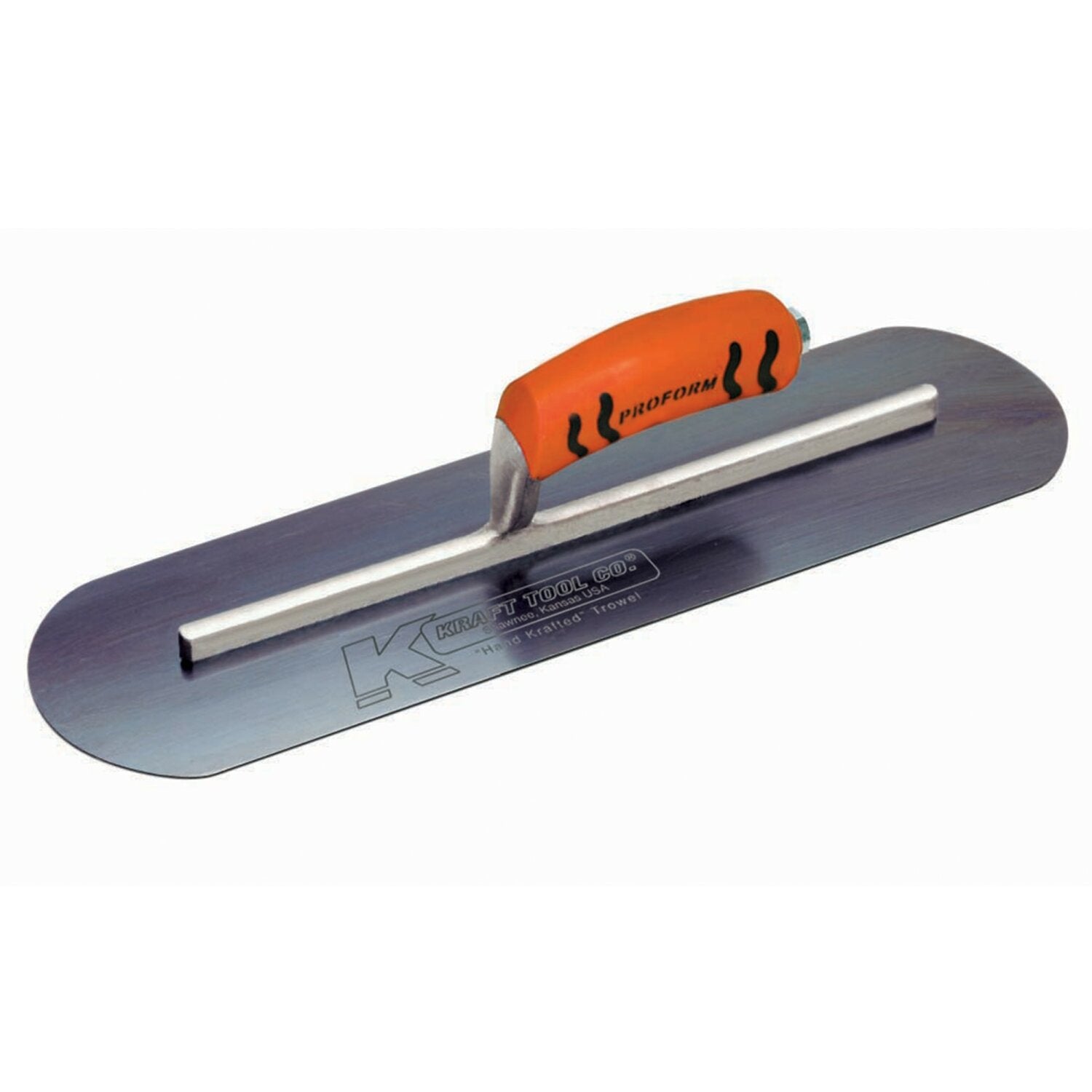 Kraft Tool CF470PF 12″ x 3″ Blue Steel Round End Burn Trowel with ProForm Handle Discount