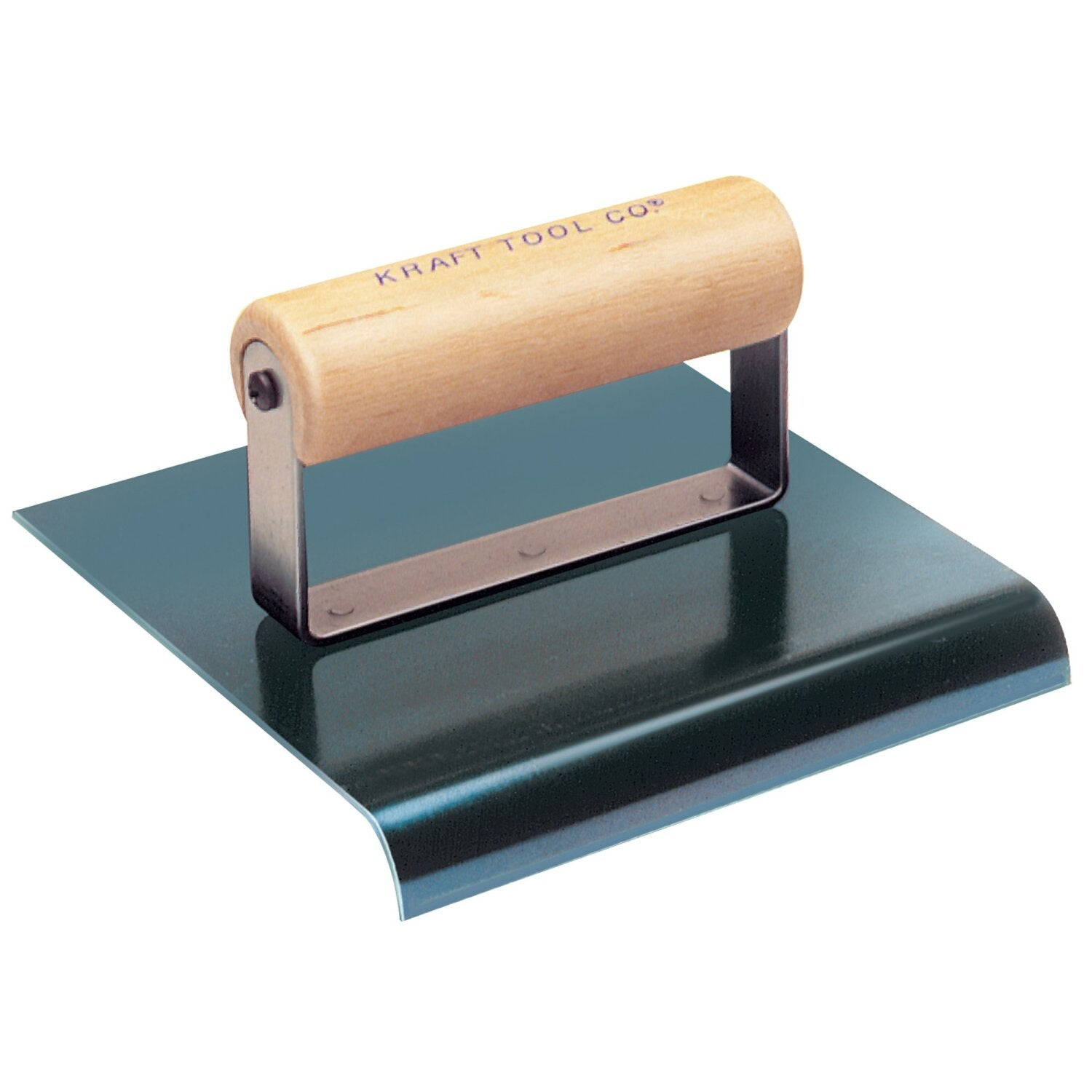 Kraft Tool CF567 6″ x 4″ 1/8″R Blue Steel Edger with Wood Handle Supply