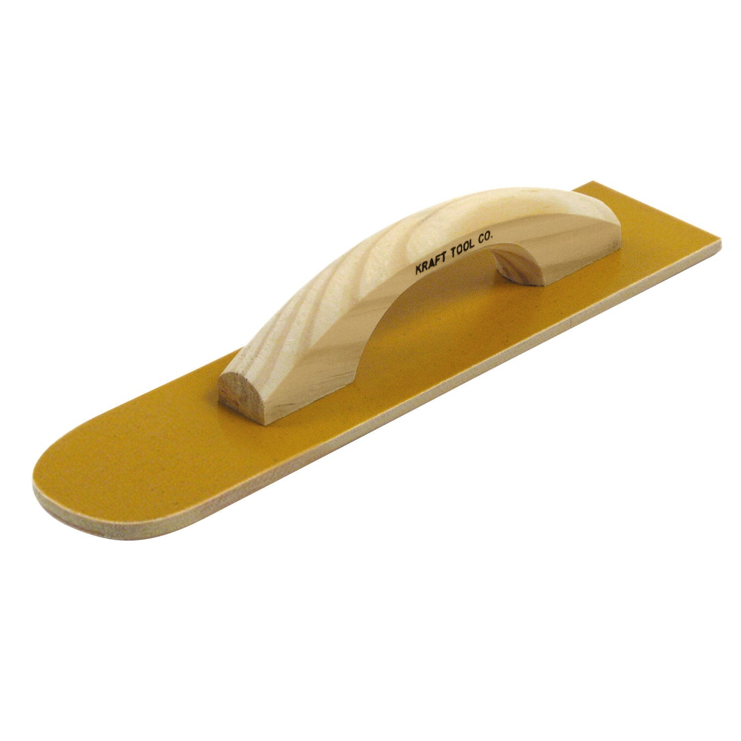 Kraft Tool CF552 18″ x 3-1/2″ Round Front/Square Back Laminated Canvas-Resin Hand Float with Wood Handle Supply