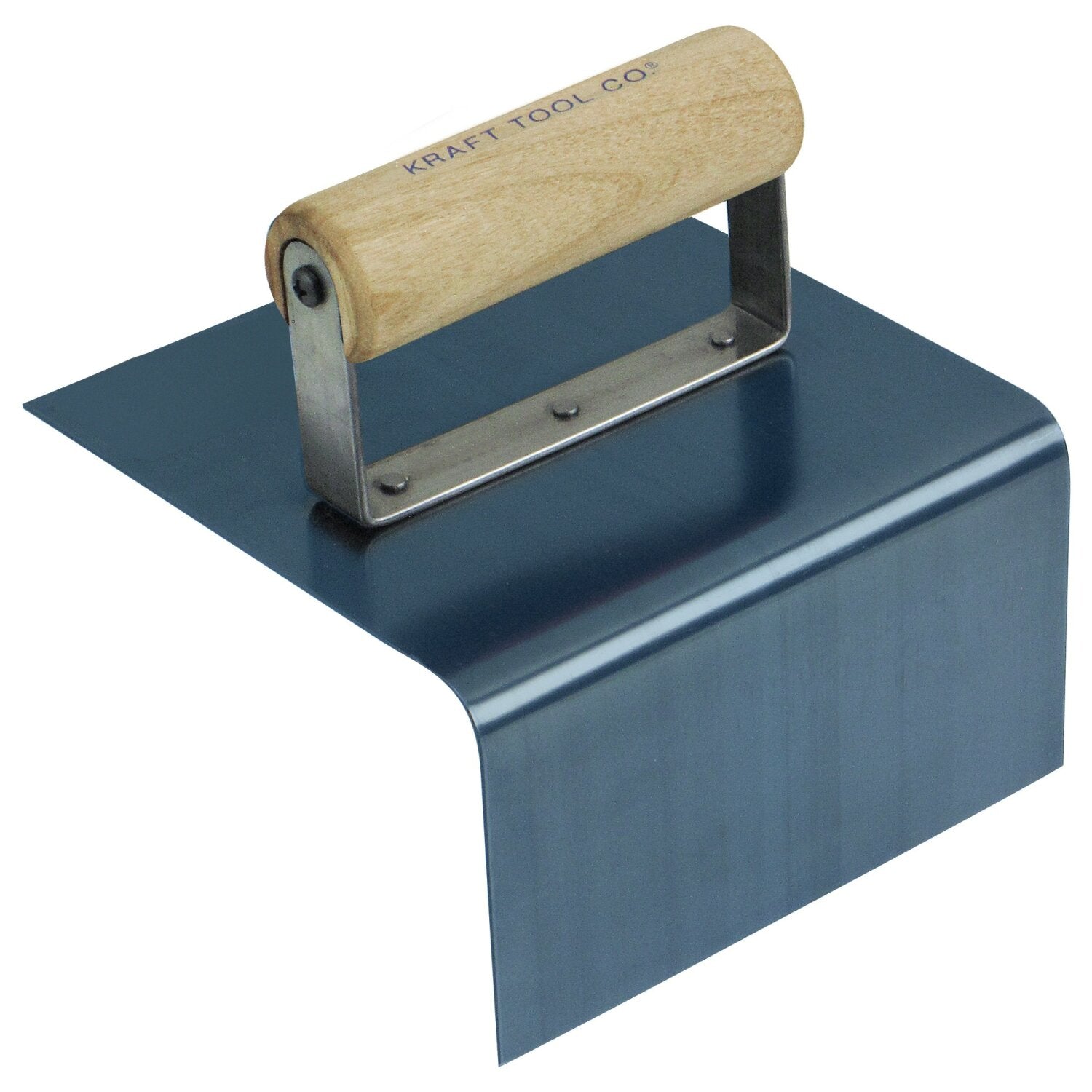 Kraft Tool CF590 6″ x 6″ x 3-1/2″ 3/8″R Blue Steel Outside Step Tool with Batter with Wood Handle Online now