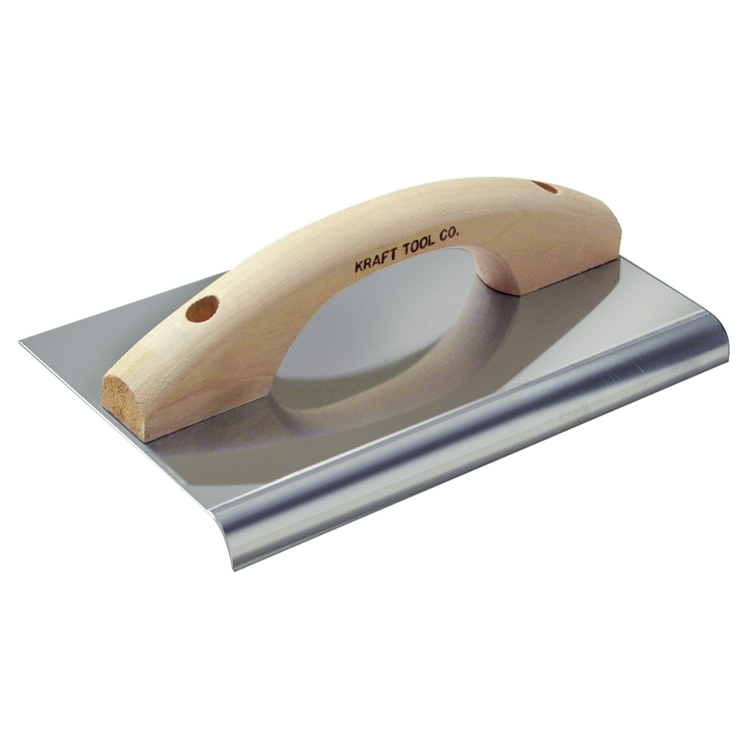 Kraft Tool CF904 10″ x 6″ 3/4″R Stainless Steel Hand Edger with Wood Float Handle Online now