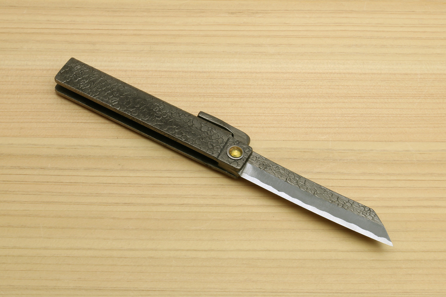 Japanese High Carbon White Steel Stainless Clad Kiridashi Pocket Knife on Sale