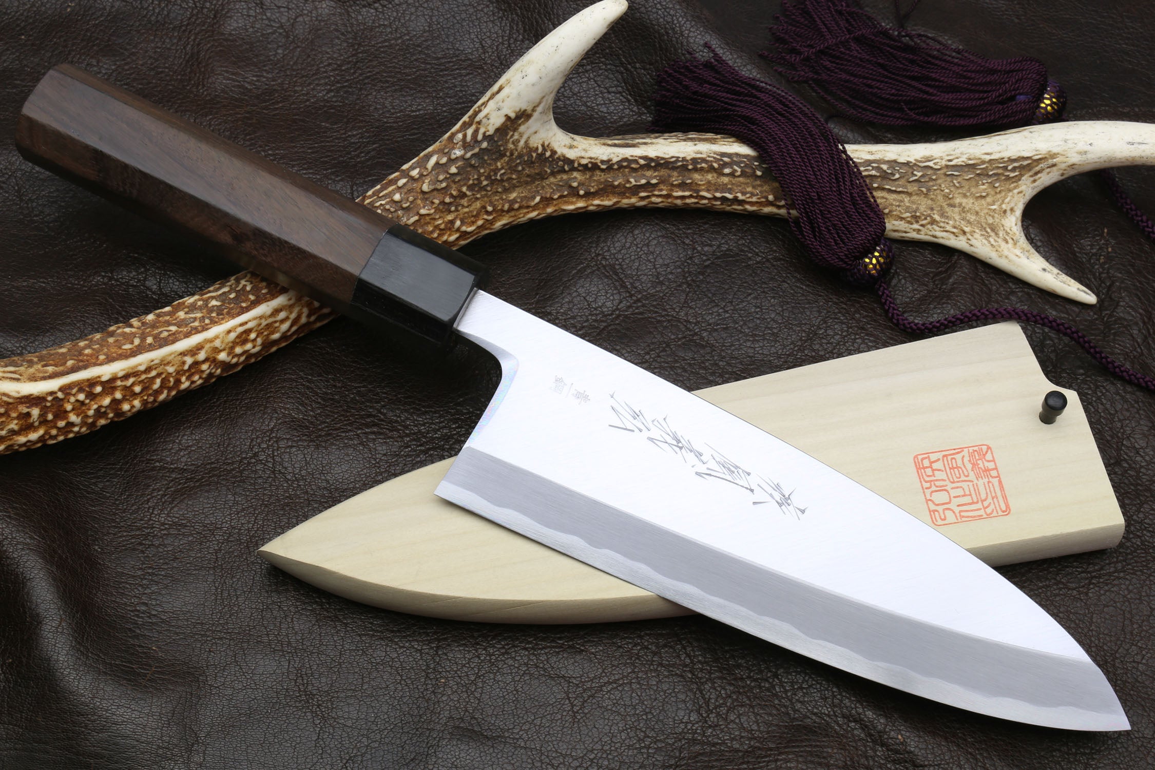 Yoshihiro Aonamiuchi Blue Steel #1 Deba Japanese Fillet Knife Shitan Handle Supply