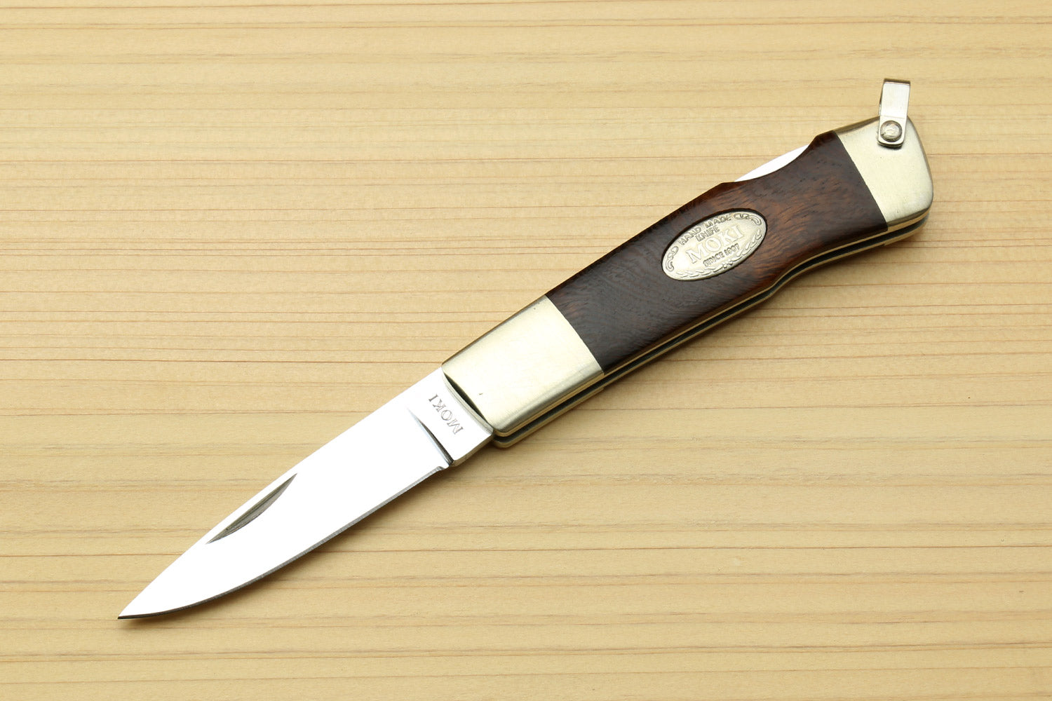Moki VG-10 Stainless Steel Flamelock Folding Pocket Knife (Ironwood Handle) Online now