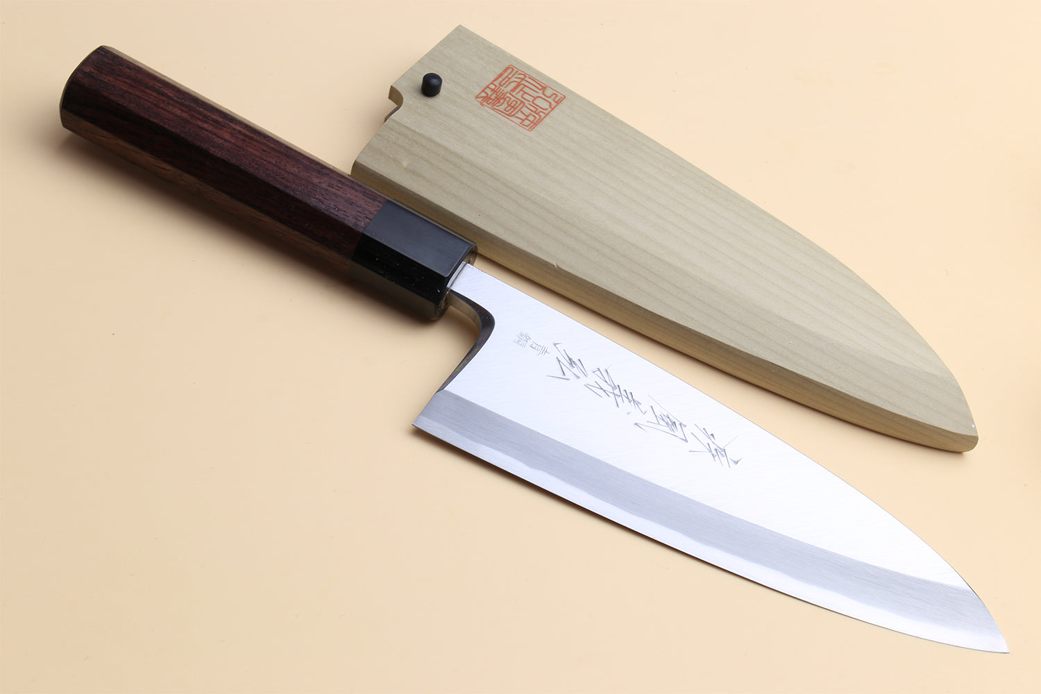 Yoshihiro Hongasumi Blue Steel Deba fish fillet Chef knife Shitan handle on Sale