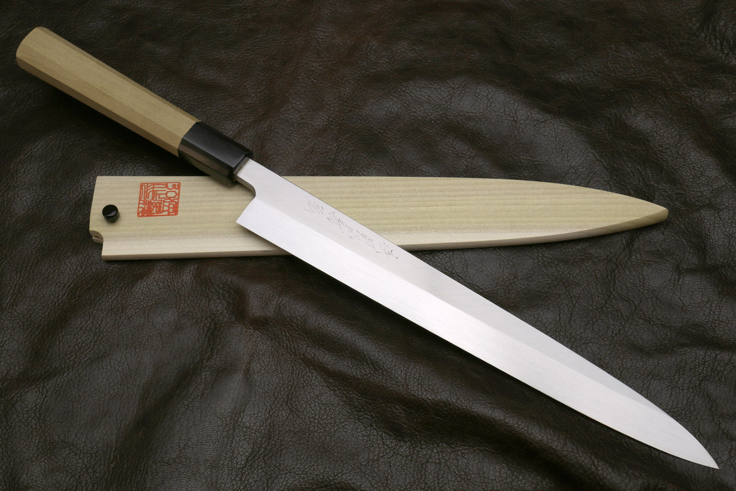 Yoshihiro Inox Honyaki Stain Resistant Steel Yanagi Sushi Sashimi knife with Magnolia Handle Discount