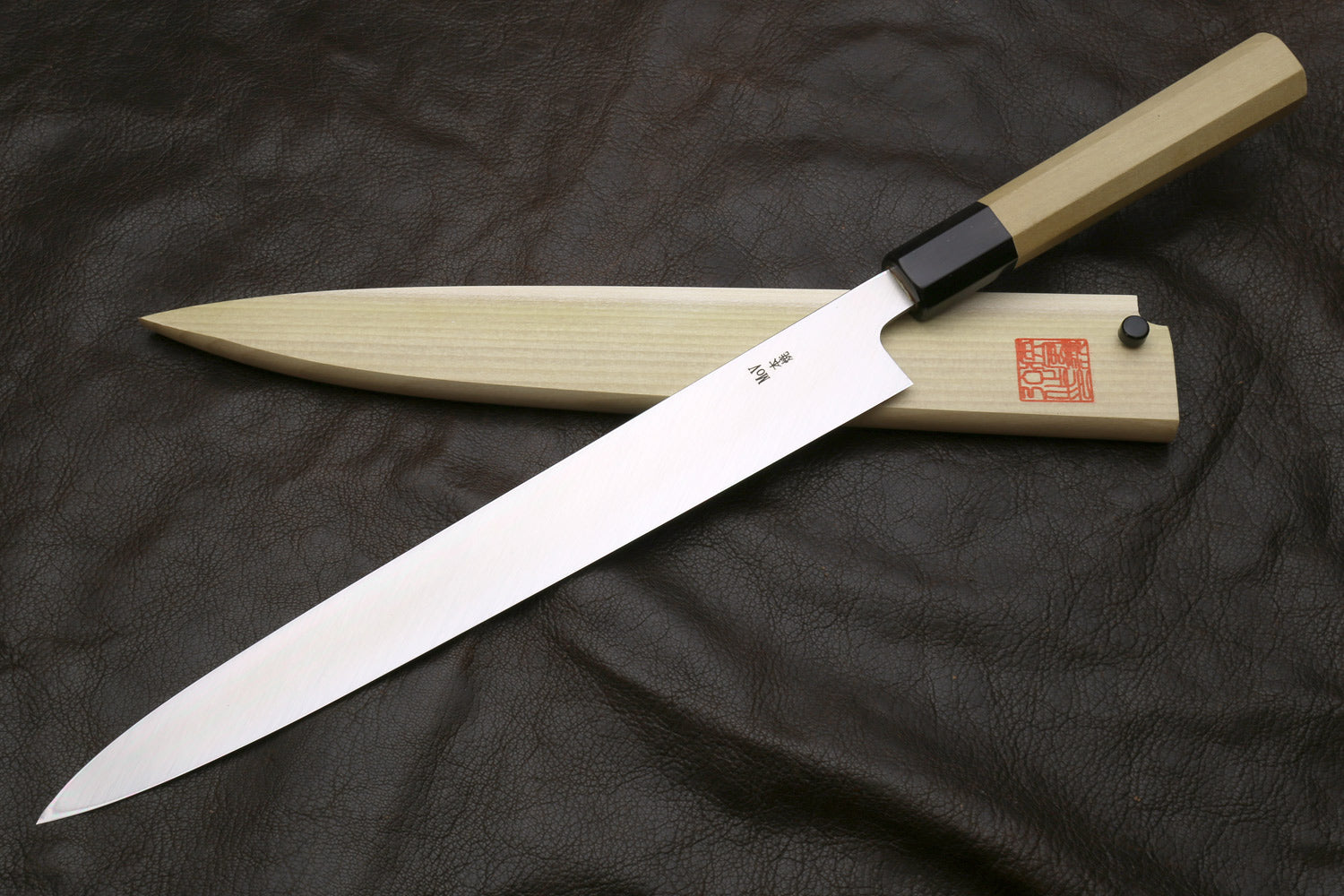 Yoshihiro Inox Honyaki Stain Resistant Steel Yanagi Sushi Sashimi knife with Magnolia Handle Discount
