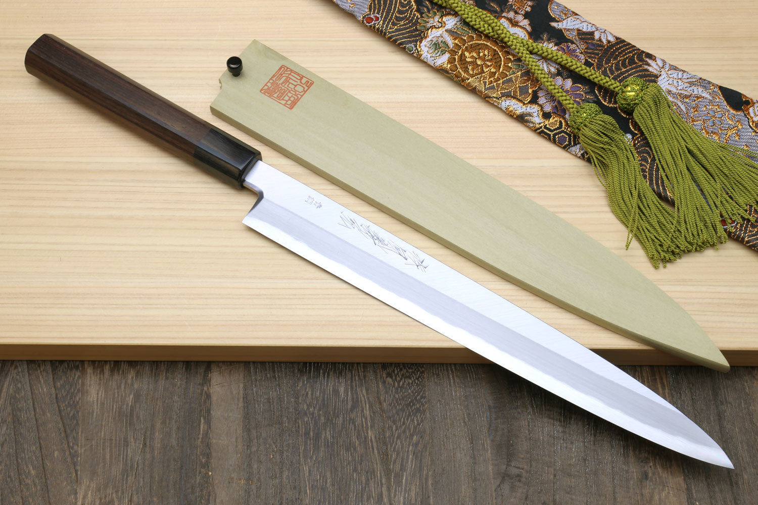Yoshihiro Hongasumi Blue Steel Yanagi Sushi Sashimi Japanese Knife Rosewood Handle Online Hot Sale