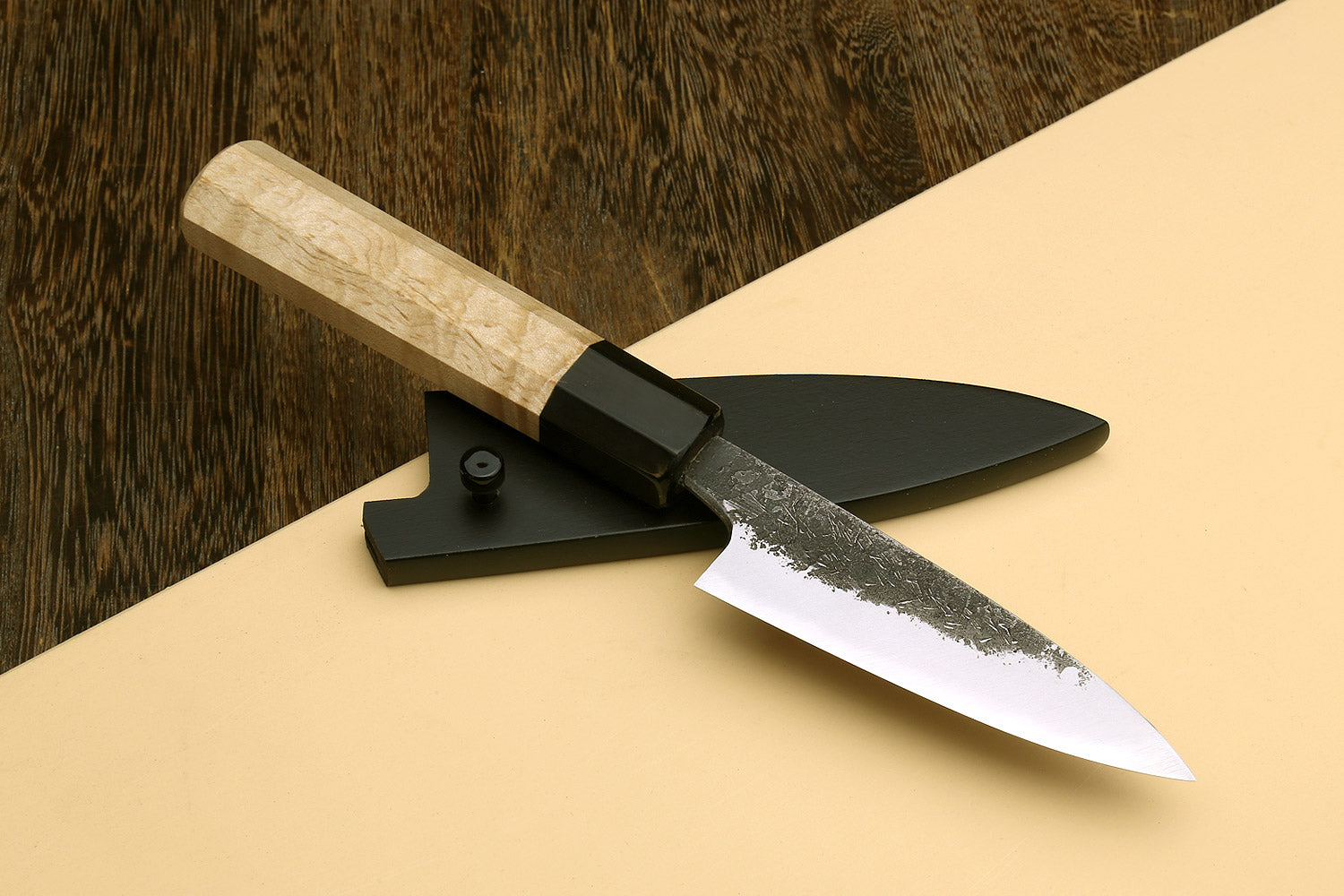 Yoshihiro Nashiji High Carbon White Steel #2 Paring Japanese Peeling Knife 3.5” (90mm) with Camphor Handle Online Hot Sale