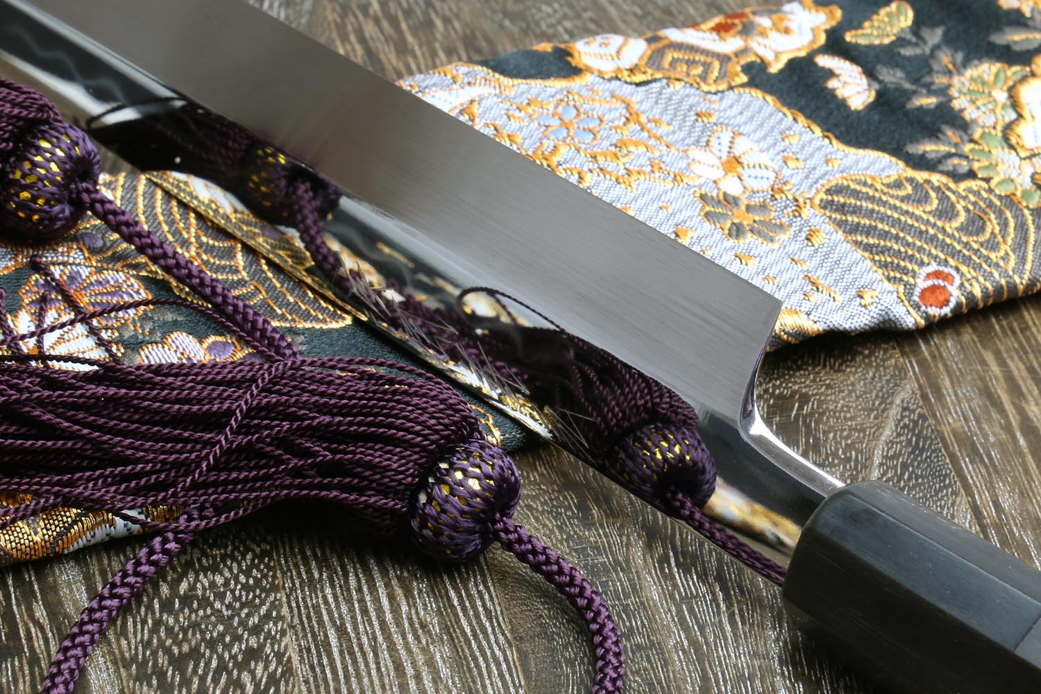 Yoshihiro Mizu Honyaki White Steel #1 Mirror-Finished Namiukashi Yanagi Ebony Handle Hot on Sale