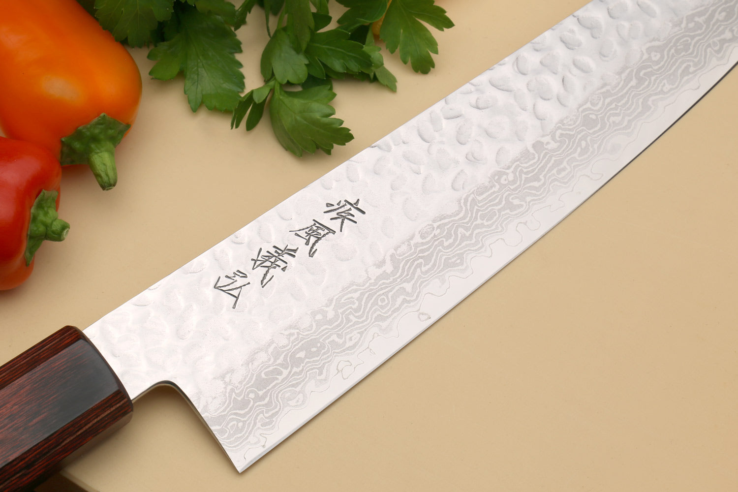 Yoshihiro VG-10 46 Layers Hammered Damascus Gyuto Japanese Chefs Knife (Octagonal Shitan Rosewood Handle) Online