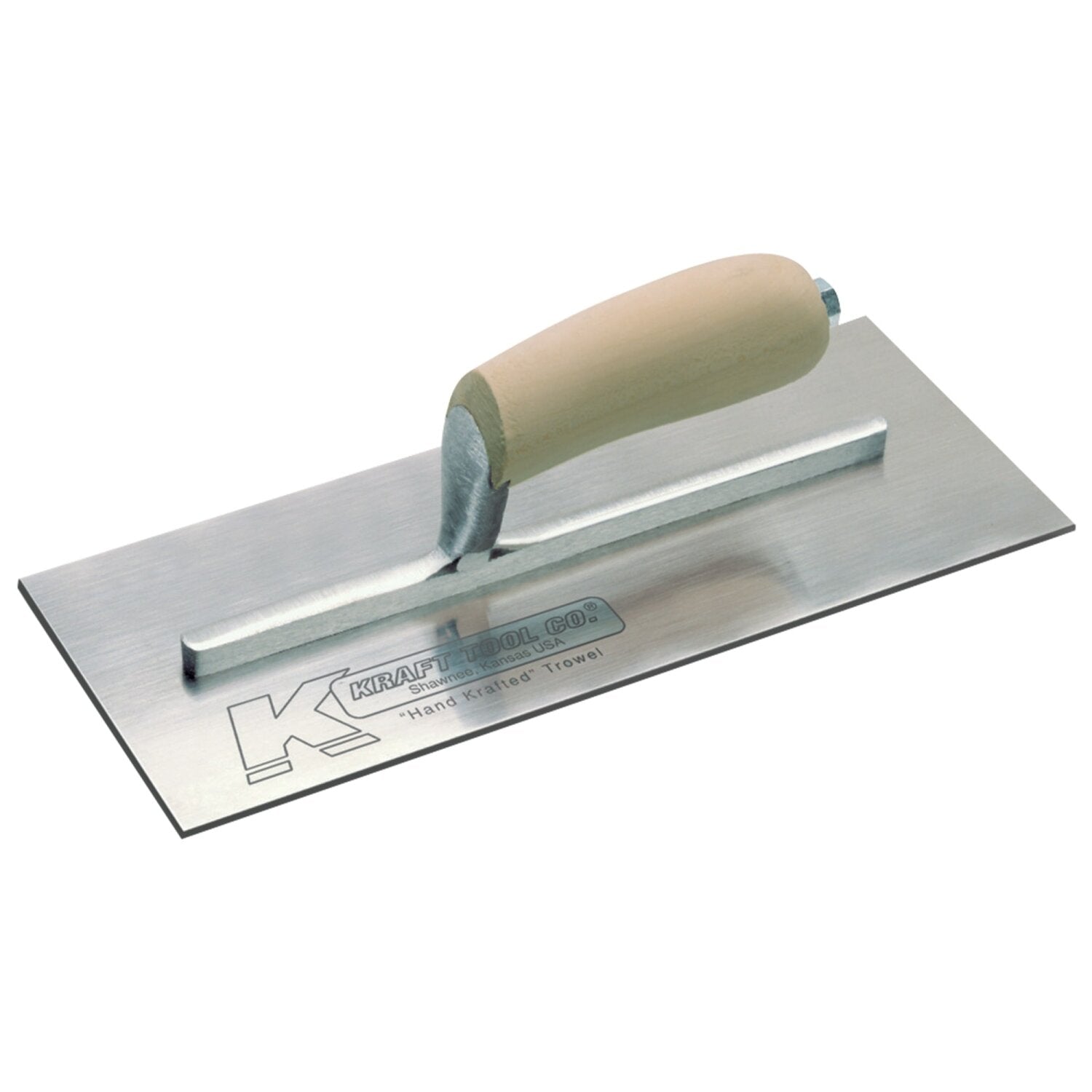 Kraft Tool PL576 16″ x 5″ Swedish Stainless Steel Finish Trowel with Camel Back Wood Handle Hot on Sale