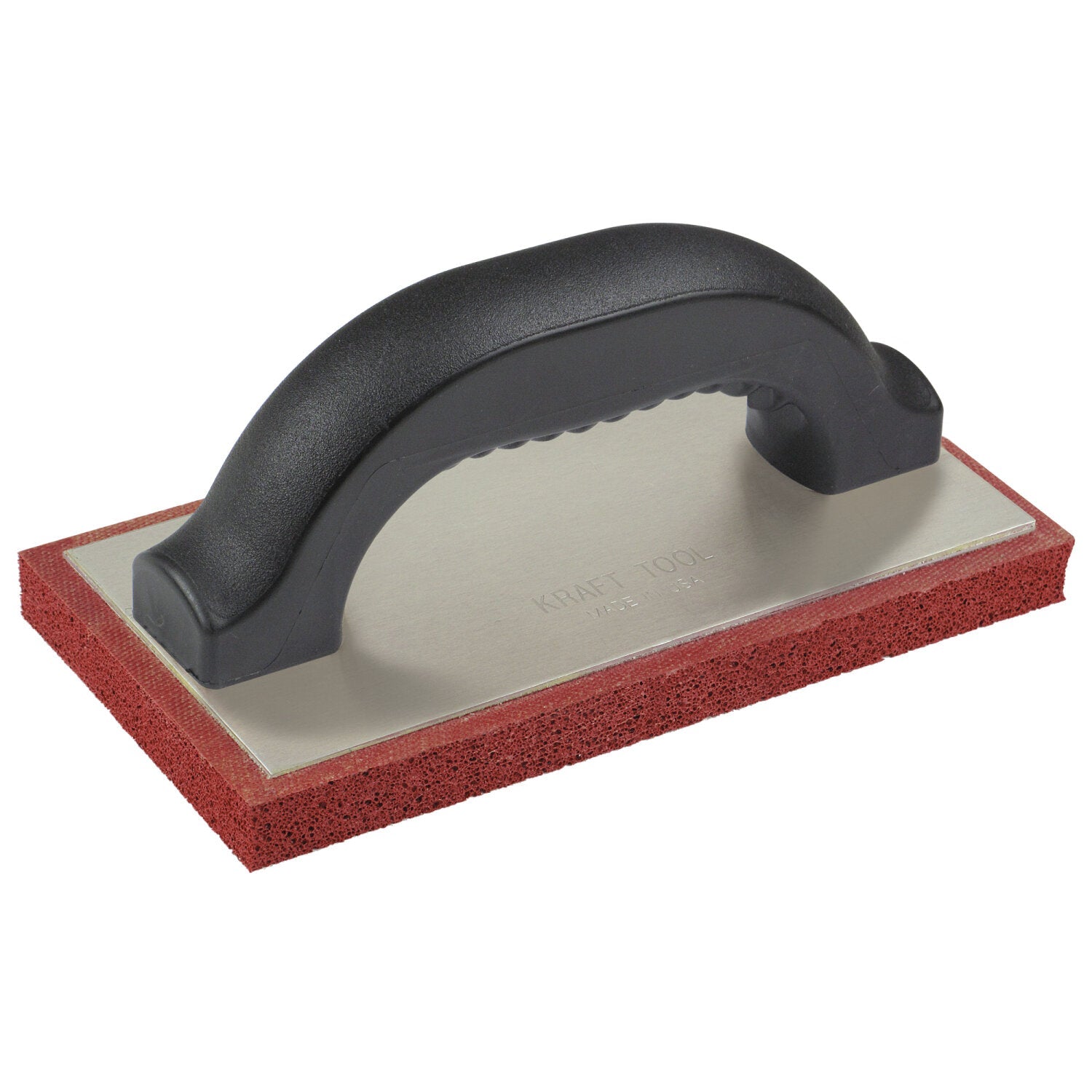 Kraft Tool PL374P 8″ x 4″ Coarse Cell Red Rubber Float with Plastic Handle Discount