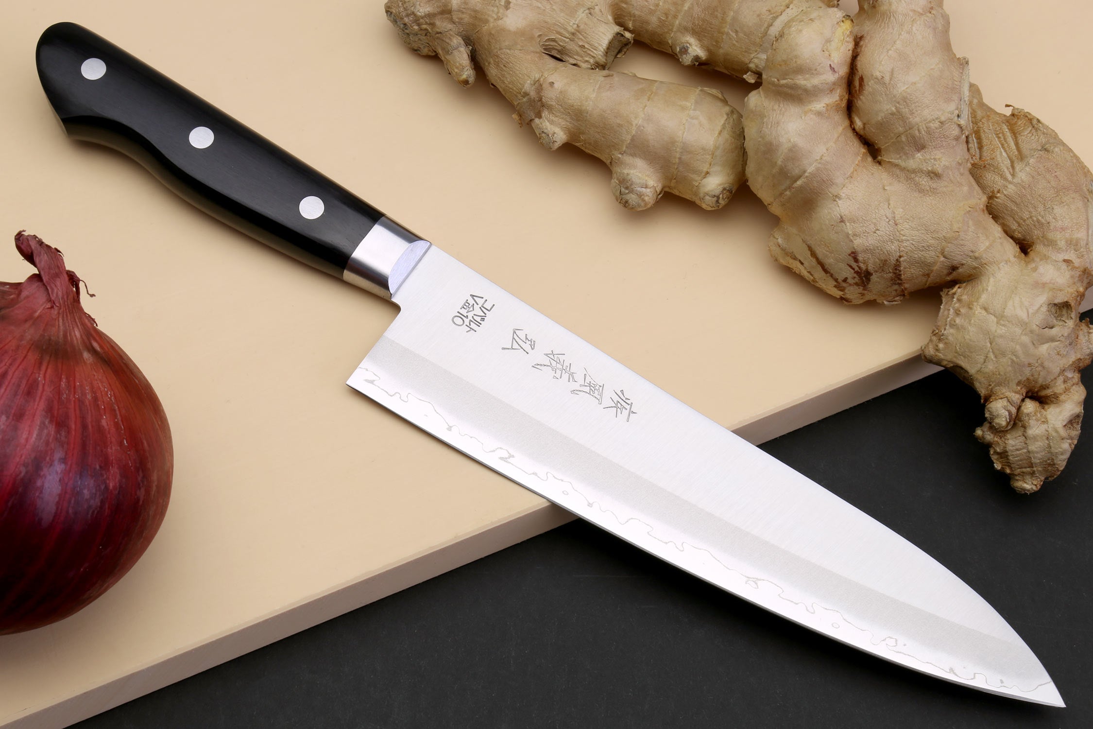 Yoshihiro VG-10 Gold Stainless Steel Gyuto Japanese Chefs Knife 8.25″ (210mm) Online Sale