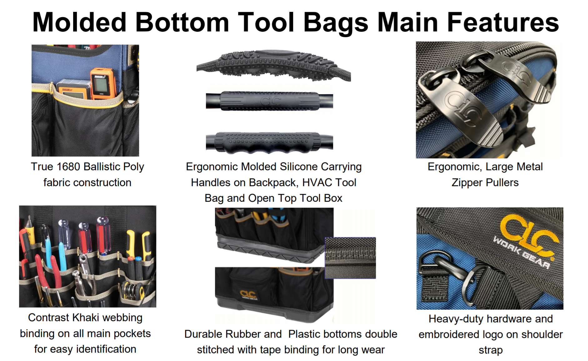 CLC PB1531 Molded Plastic Bottom Electrical/HVAC Tool Carrier Online Sale