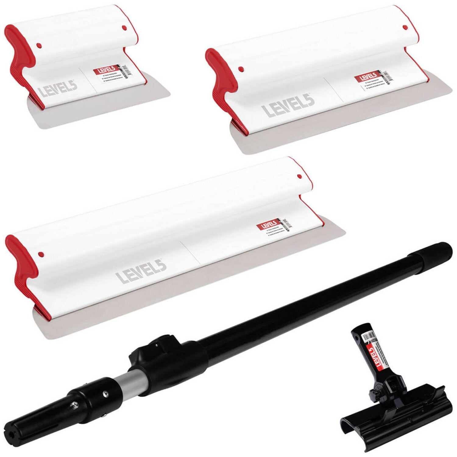 Level5 5-440C Skimming Blade Set 10/16/24” Composite-Body Skimming Blades, 37-63″ Handle & Adapter Sale