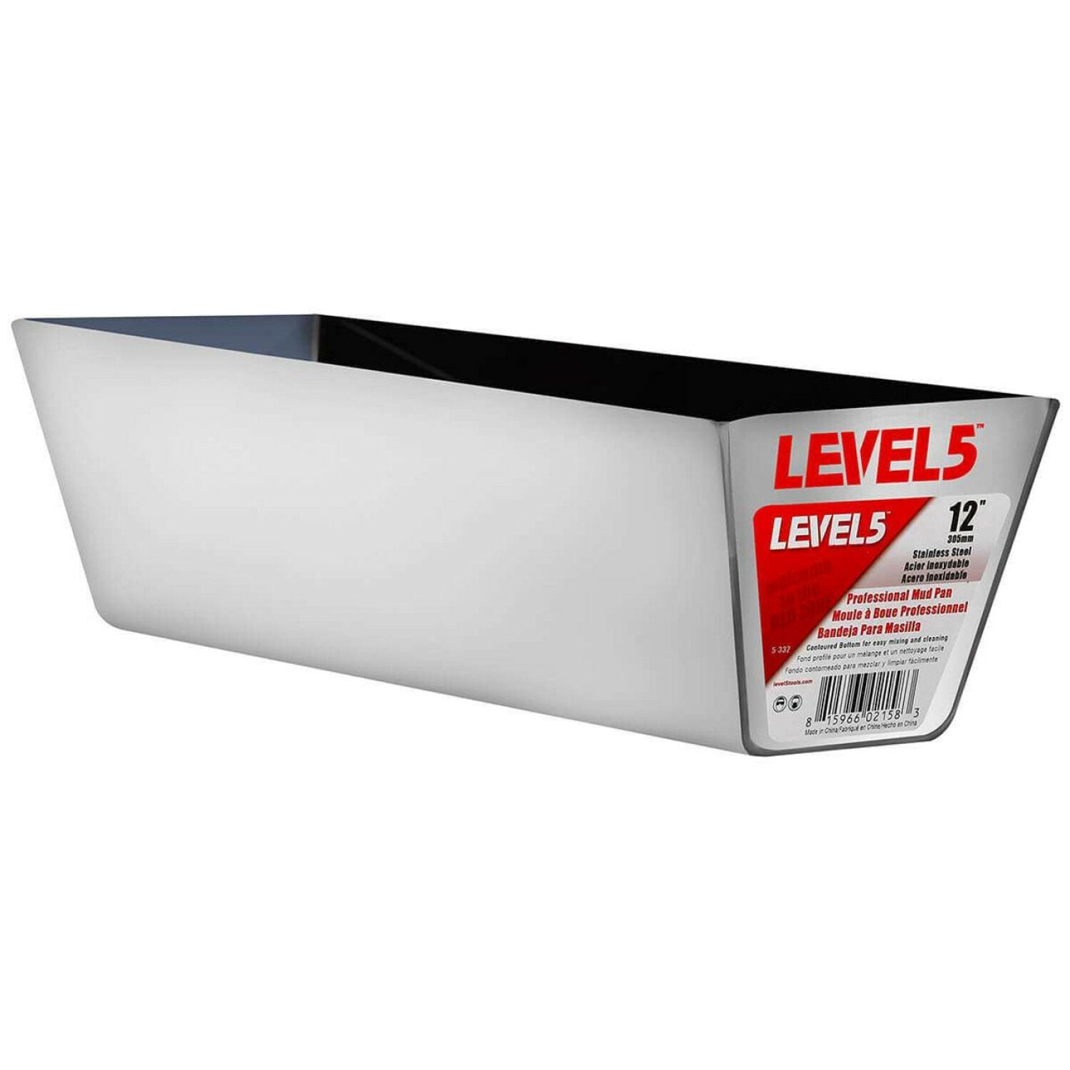 Level5 5-332 12″ Stainless Steel Mud Pan Supply