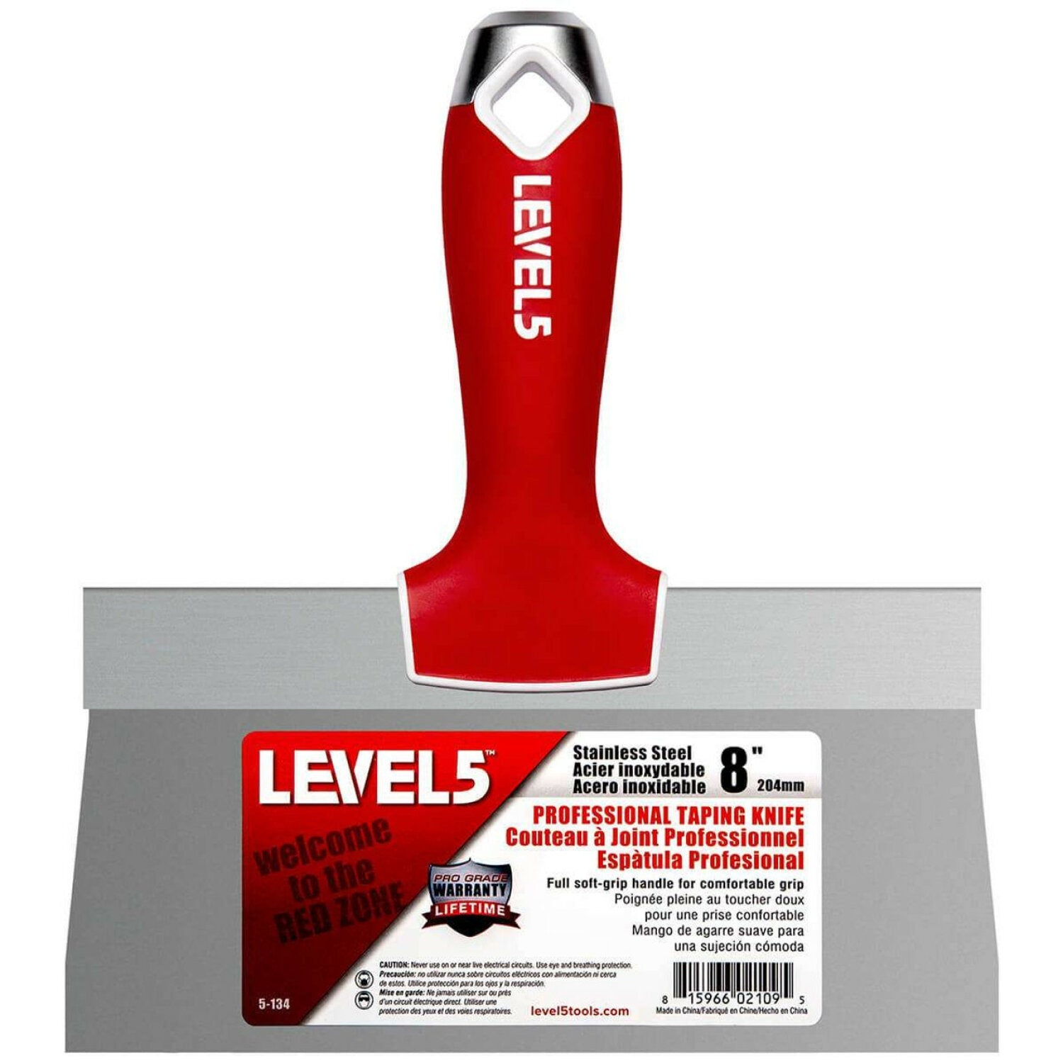Level5 5-134 8″ Stainless Steel Taping Knife w/ Soft Grip Handle Sale