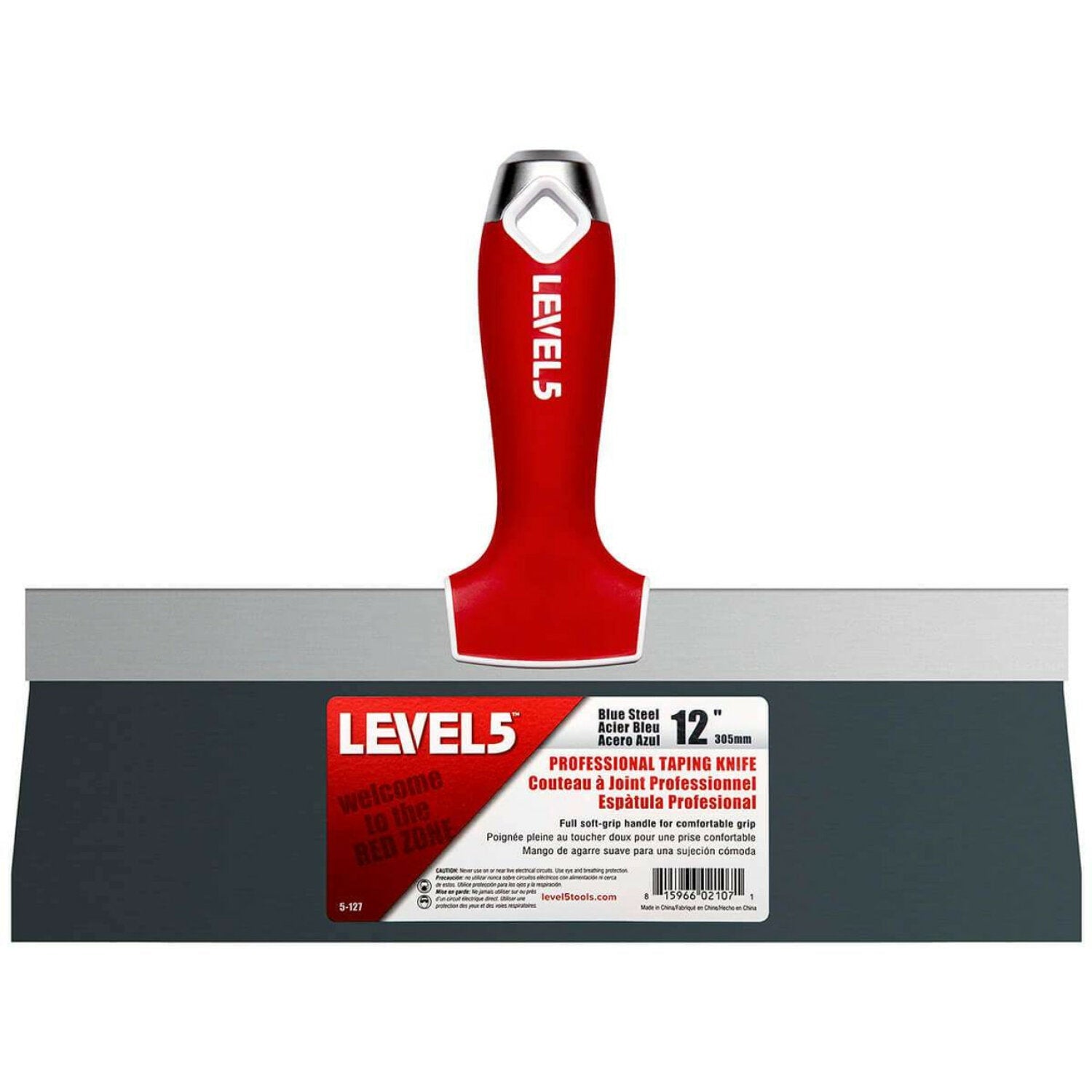 Level5 5-127 12″ Blue Steel Taping Knife w/ Soft Grip Handle Discount